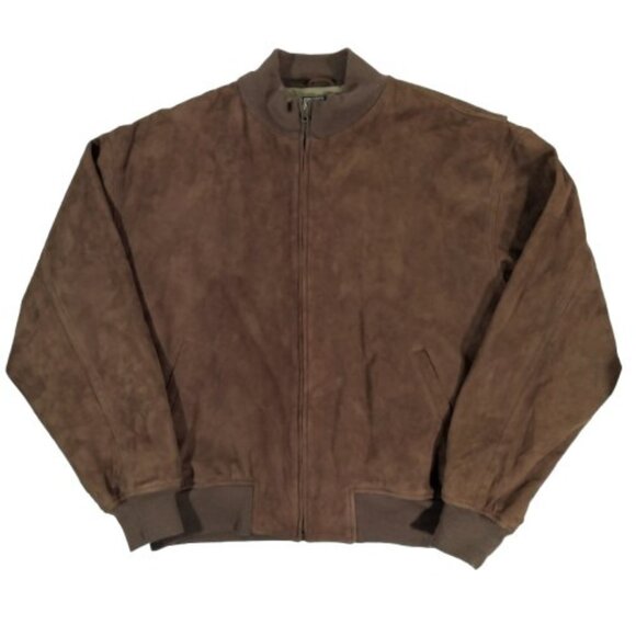 Polo Ralph Lauren Other - Vtg 90s Polo Ralph Lauren Chocolate Brown Suede Leather Bomber Jacket XXL Flight